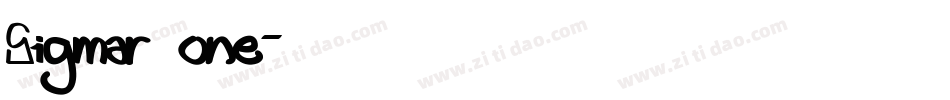 Sigmar one字体转换